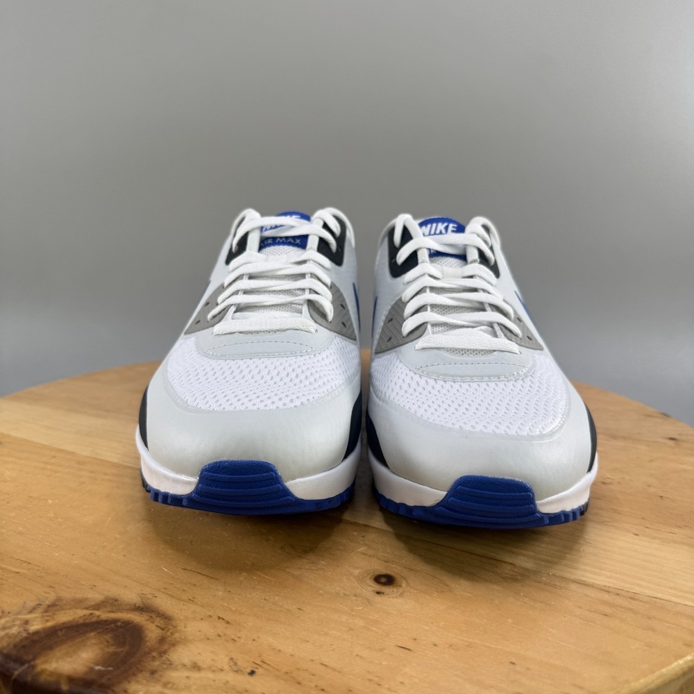 Nike Air Max 90 Golf Mens Size 14 Shoes White Royal Blue Spikeless DX5999-141 - Picture 2 of 9
